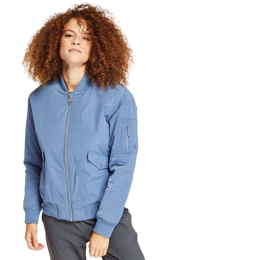 Chaquetas Timberland Mujer Hix Mountain Insulated Bomber Azules - Chile MZO-438790